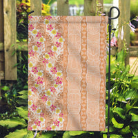 Orange Chiffon Aloha Hawaii Tiki Garden Flag Tropical Plumeria - Seamless Style LT14 Garden Flag Orange - Polynesian Pride