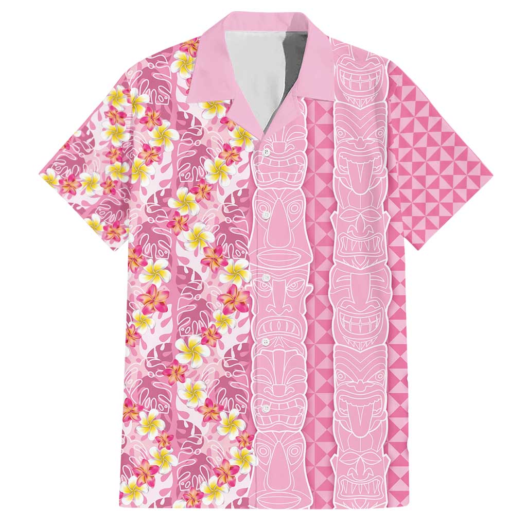 Pastel Magenta Aloha Hawaii Tiki Hawaiian Shirt Tropical Plumeria - Seamless Style