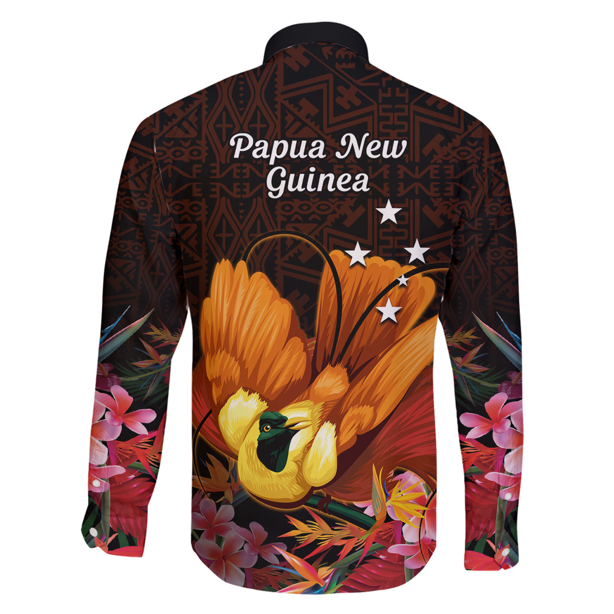 Gude Hi Hai Papua New Guinea Family Matching Off Shoulder Short Dress and Hawaiian Shirt Motuan PNG Raggiana Bird of Paradise Tropical Vibes LT14 - Polynesian Pride