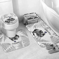 Custom New Zealand Kiwi Football Bathroom Set Aotearoa Silver Fern - Polynesian Pride