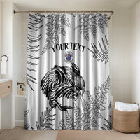 Custom New Zealand Kiwi Football Bathroom Set Aotearoa Silver Fern - Polynesian Pride