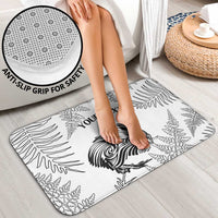 Custom New Zealand Kiwi Football Bathroom Set Aotearoa Silver Fern - Polynesian Pride