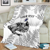Custom New Zealand Kiwi Football Blanket Aotearoa Silver Fern
