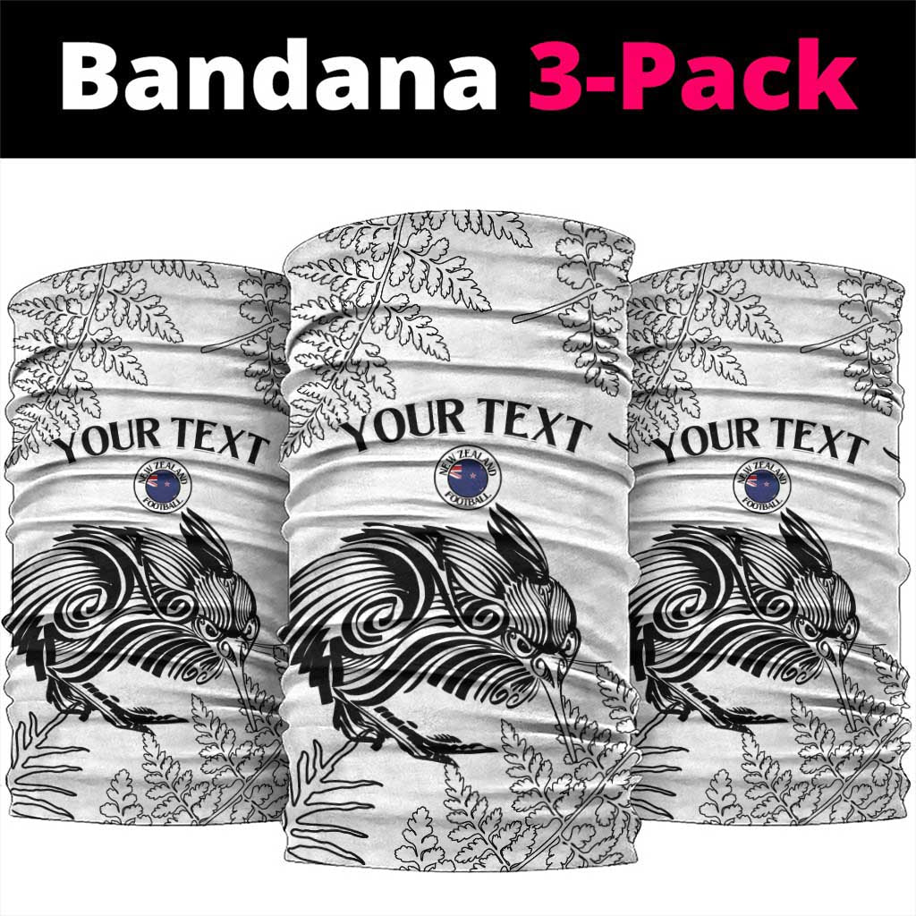 Custom New Zealand Kiwi Football Neck Gaiter Aotearoa Silver Fern - Polynesian Pride