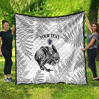 Custom New Zealand Kiwi Football Quilt Aotearoa Silver Fern LT14 - Polynesian Pride