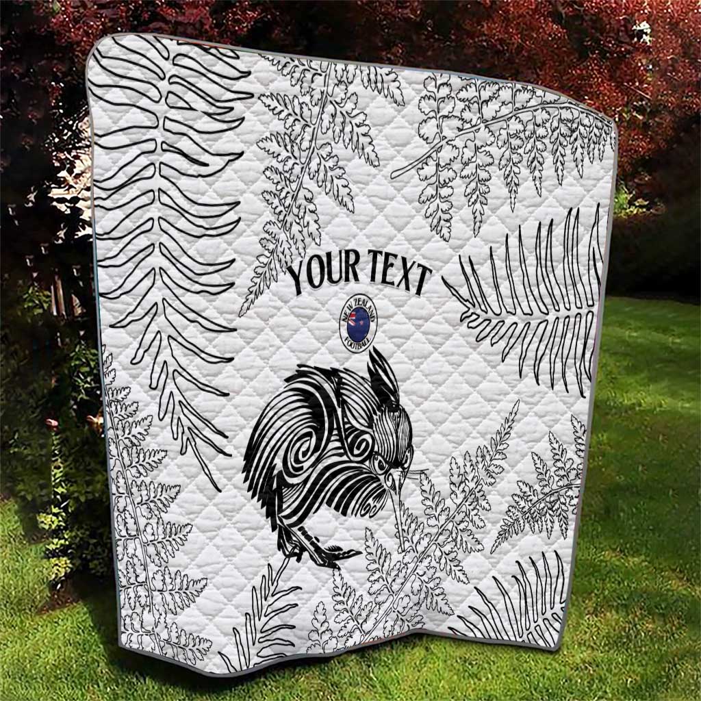 Custom New Zealand Kiwi Football Quilt Aotearoa Silver Fern LT14 - Polynesian Pride