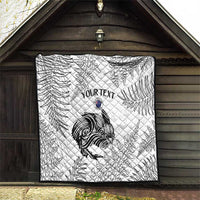 Custom New Zealand Kiwi Football Quilt Aotearoa Silver Fern LT14 - Polynesian Pride