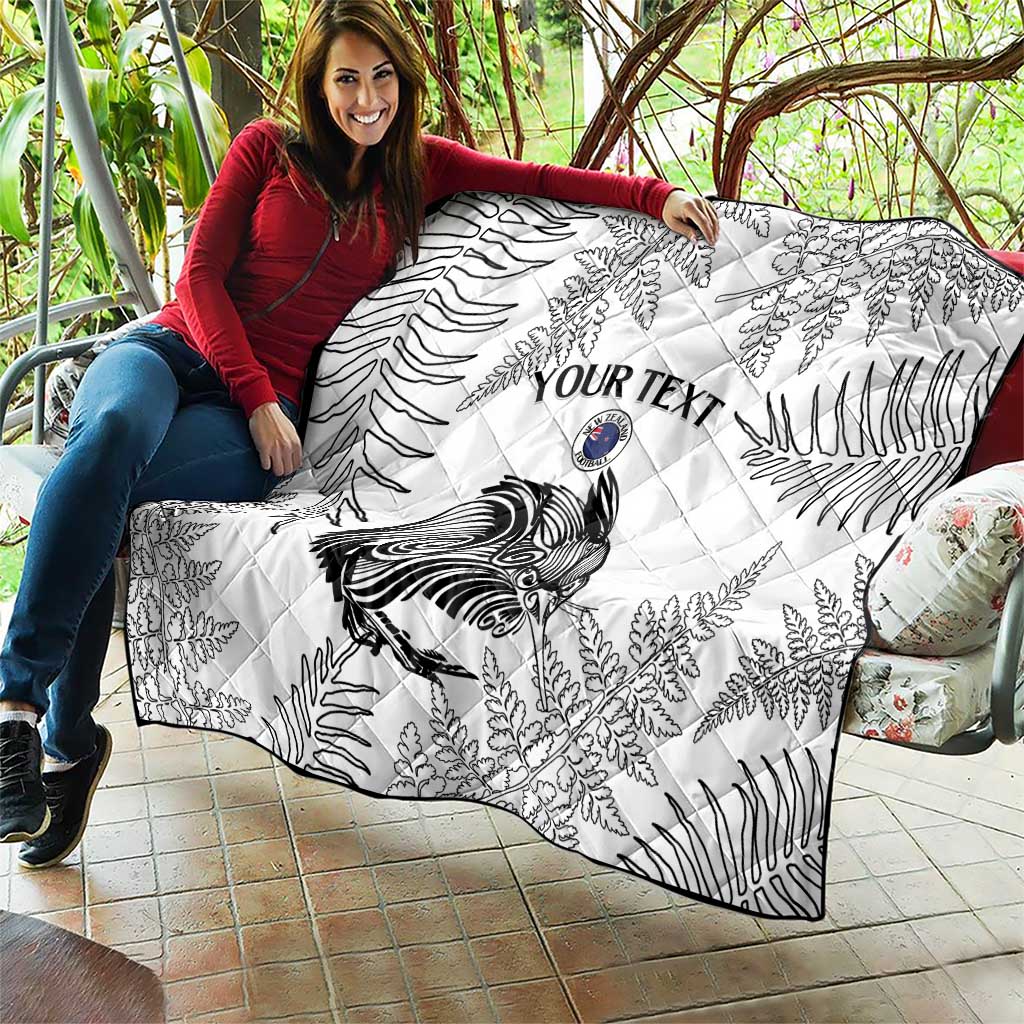 Custom New Zealand Kiwi Football Quilt Aotearoa Silver Fern LT14 - Polynesian Pride