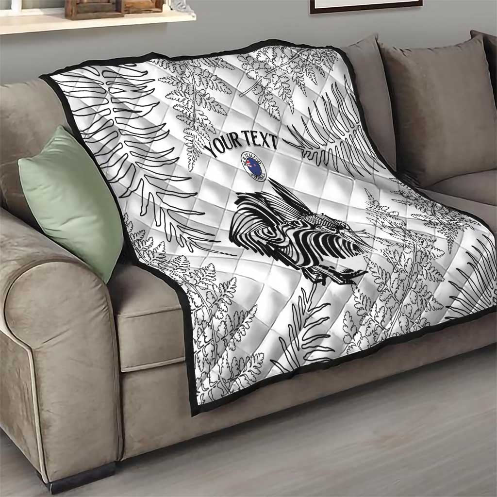 Custom New Zealand Kiwi Football Quilt Aotearoa Silver Fern LT14 - Polynesian Pride