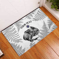 Custom New Zealand Kiwi Football Rubber Doormat Aotearoa Silver Fern LT14 - Polynesian Pride