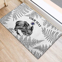 Custom New Zealand Kiwi Football Rubber Doormat Aotearoa Silver Fern LT14 - Polynesian Pride