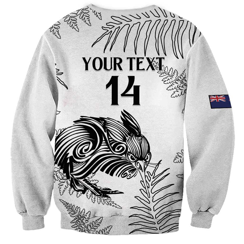 Custom New Zealand Kiwi Football Sweatshirt Aotearoa Silver Fern LT14 - Polynesian Pride