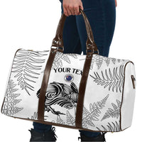 Custom New Zealand Kiwi Football Travel Bag Aotearoa Silver Fern - Polynesian Pride