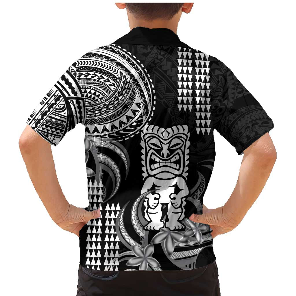 Hawaii Ku God Family Matching Mermaid Dress and Hawaiian Shirt Kakau Mix Polynesian Tattoo