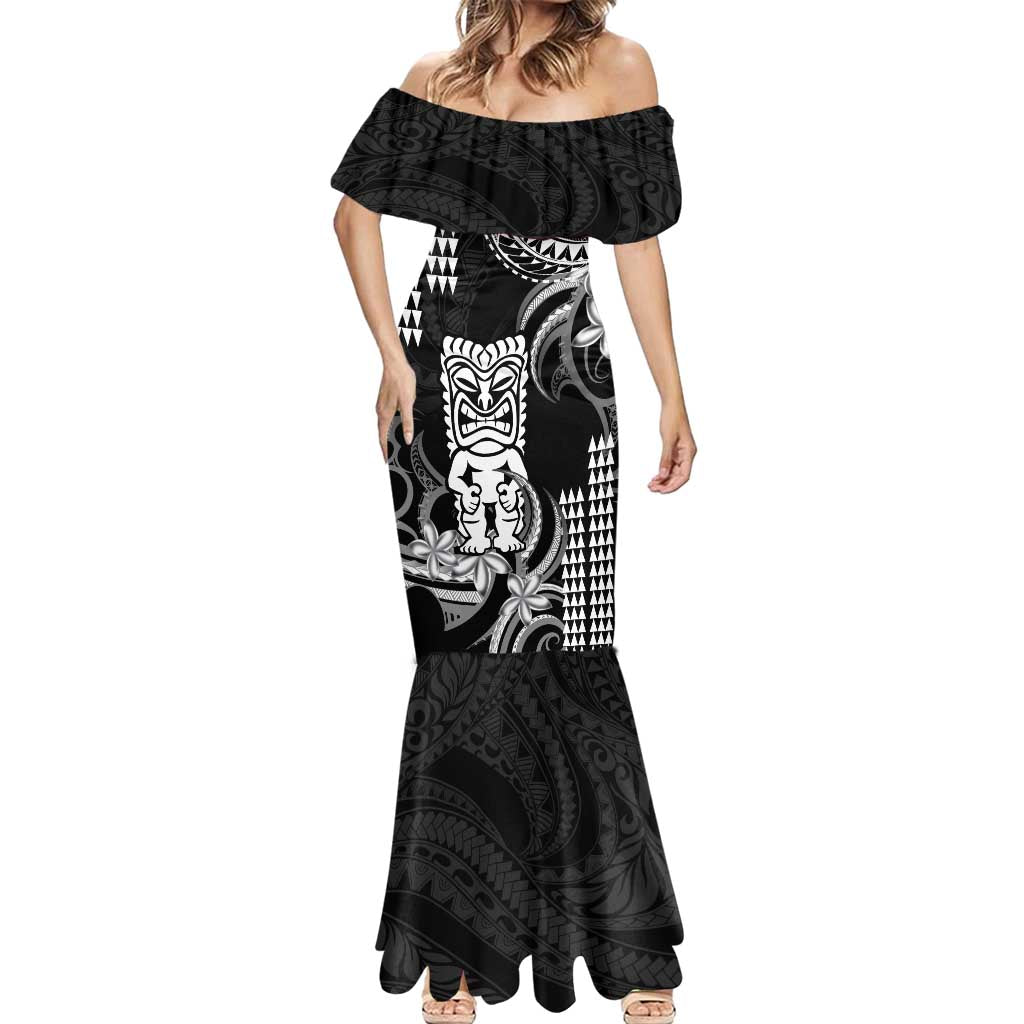 Hawaii Ku God Mermaid Dress Kakau Mix Polynesian Tattoo