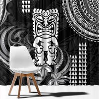 Hawaii Ku God Window Curtain Kakau Mix Polynesian Tattoo