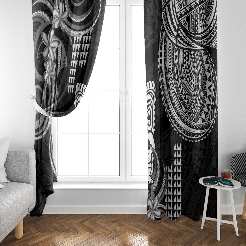 Hawaii Ku God Window Curtain Kakau Mix Polynesian Tattoo