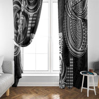 Hawaii Ku God Window Curtain Kakau Mix Polynesian Tattoo