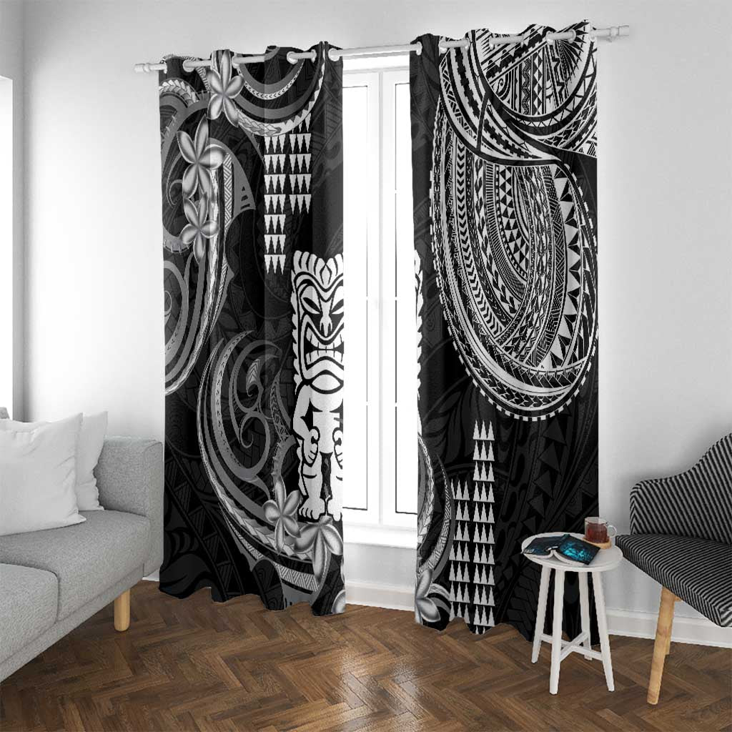 Hawaii Ku God Window Curtain Kakau Mix Polynesian Tattoo