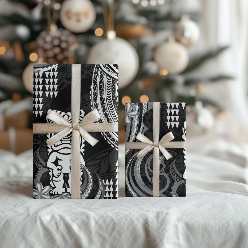 Hawaii Ku God Wrapping Paper Kakau Mix Polynesian Tattoo - Polynesian Pride