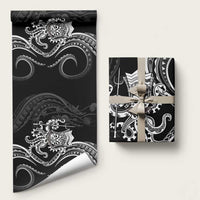 Black Hawaii Kanaloa God Wrapping Paper Hawaiian Octopus - Polynesian Pride