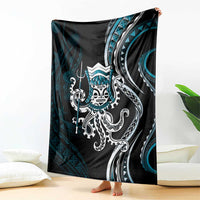 Turquoise Hawaii Kanaloa God Blanket Hawaiian Octopus
