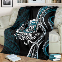Turquoise Hawaii Kanaloa God Blanket Hawaiian Octopus
