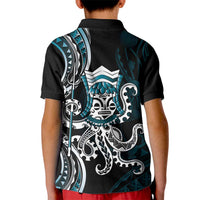 Turquoise Hawaii Kanaloa God Kid Polo Shirt Hawaiian Octopus LT14 - Polynesian Pride