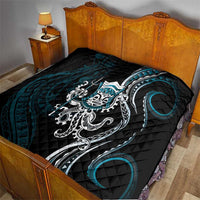 Turquoise Hawaii Kanaloa God Quilt Hawaiian Octopus