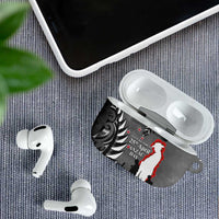New Zealand ANZAC Day AirPods Case 25th April Silver Fern With Poppy - Polynesian Pride