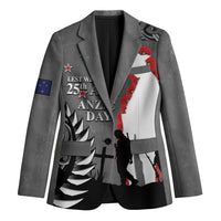 New Zealand ANZAC Day Blazer 25th April Silver Fern With Poppy - Polynesian Pride