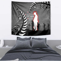 New Zealand ANZAC Day Tapestry 25th April Silver Fern With Poppy LT14 - Polynesian Pride