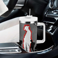 New Zealand ANZAC Day Tumbler With Handle 25th April Silver Fern With Poppy