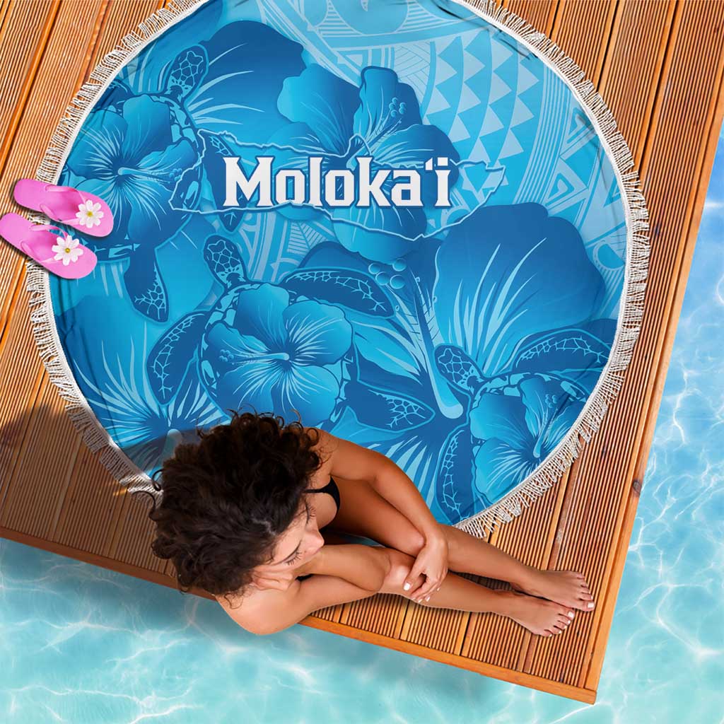 Aloha Hawaii Molokai Island Beach Blanket Hibiscus Tribal Honu Hawaiian Tattoo