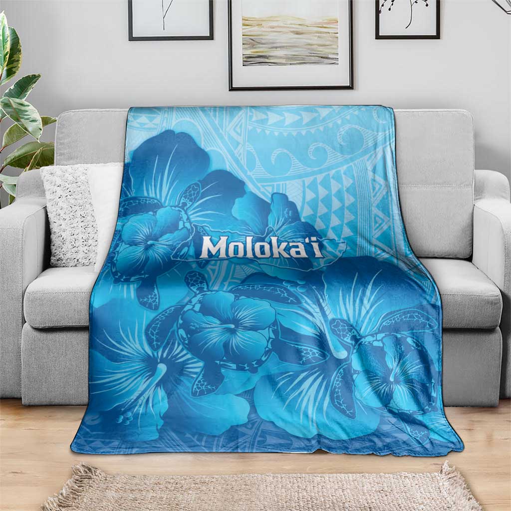 Aloha Hawaii Molokai Island Blanket Hibiscus Tribal Honu Hawaiian Tattoo LT14 - Polynesian Pride