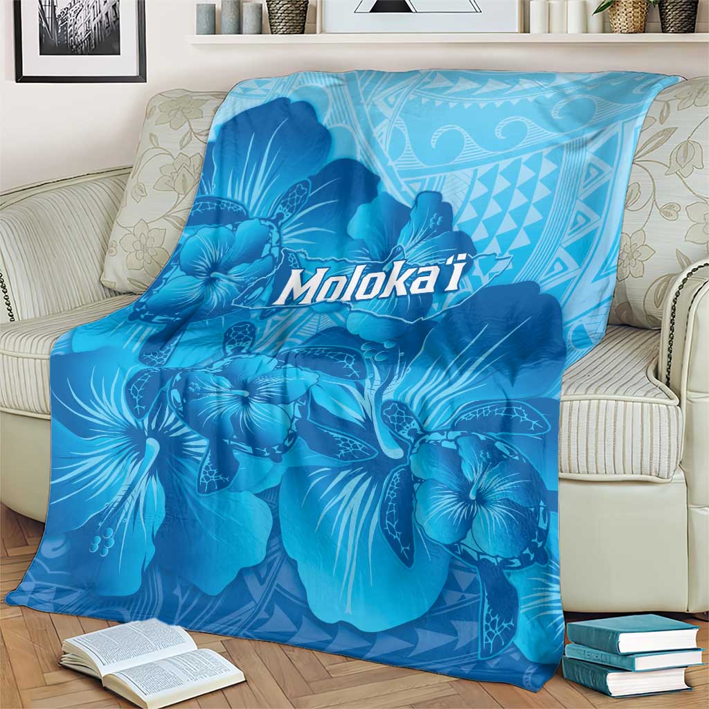 Aloha Hawaii Molokai Island Blanket Hibiscus Tribal Honu Hawaiian Tattoo LT14 - Polynesian Pride