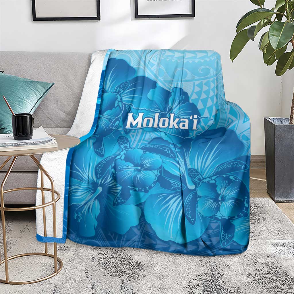 Aloha Hawaii Molokai Island Blanket Hibiscus Tribal Honu Hawaiian Tattoo LT14 - Polynesian Pride