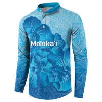 Aloha Hawaii Molokai Island Button Sweatshirt Hibiscus Tribal Honu Hawaiian Tattoo LT14 - Polynesian Pride