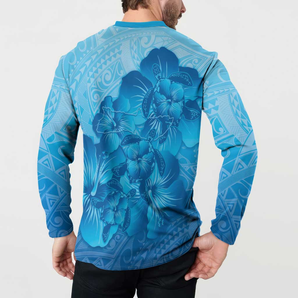Aloha Hawaii Molokai Island Button Sweatshirt Hibiscus Tribal Honu Hawaiian Tattoo LT14 - Polynesian Pride