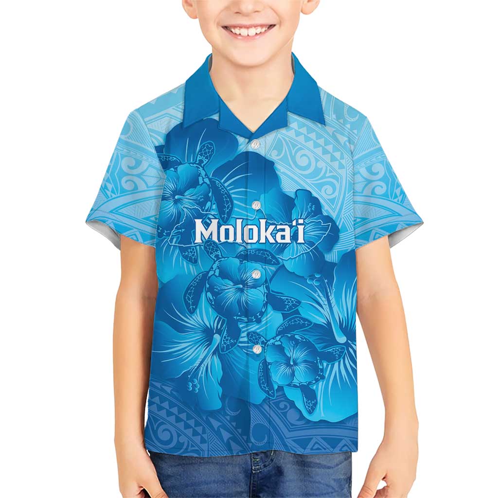 Aloha Hawaii Molokai Island Hawaiian Shirt Hibiscus Tribal Honu Hawaiian Tattoo LT14 - Polynesian Pride