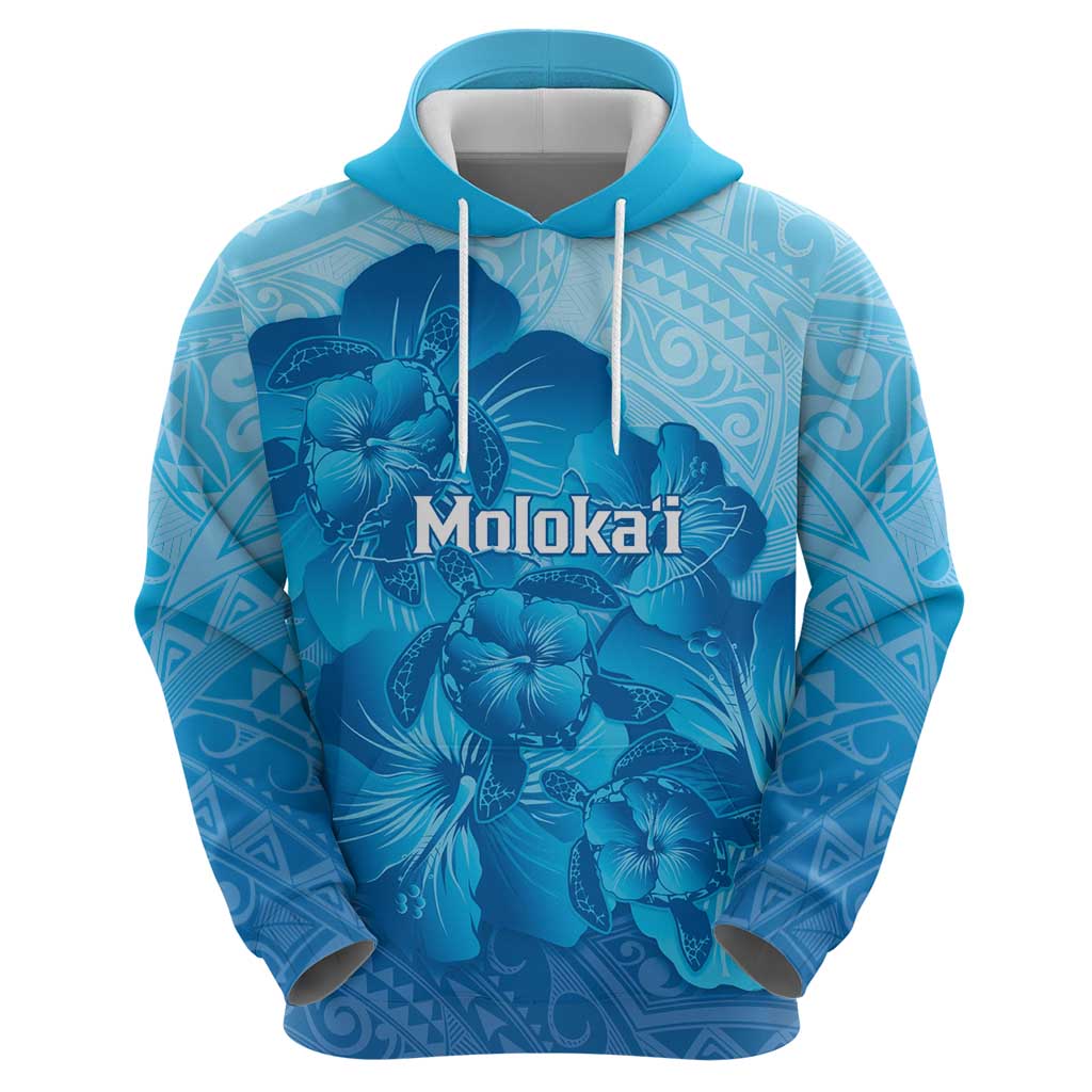 Aloha Hawaii Molokai Island Hoodie Hibiscus Tribal Honu Hawaiian Tattoo LT14 - Polynesian Pride