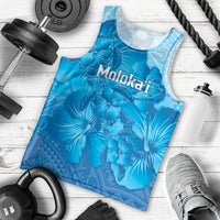 Aloha Hawaii Molokai Island Men Tank Top Hibiscus Tribal Honu Hawaiian Tattoo