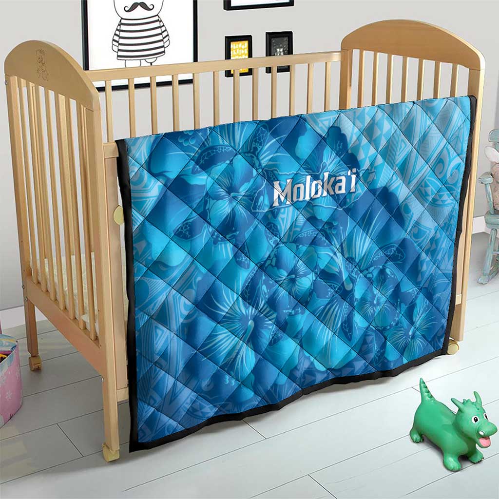 Aloha Hawaii Molokai Island Quilt Hibiscus Tribal Honu Hawaiian Tattoo