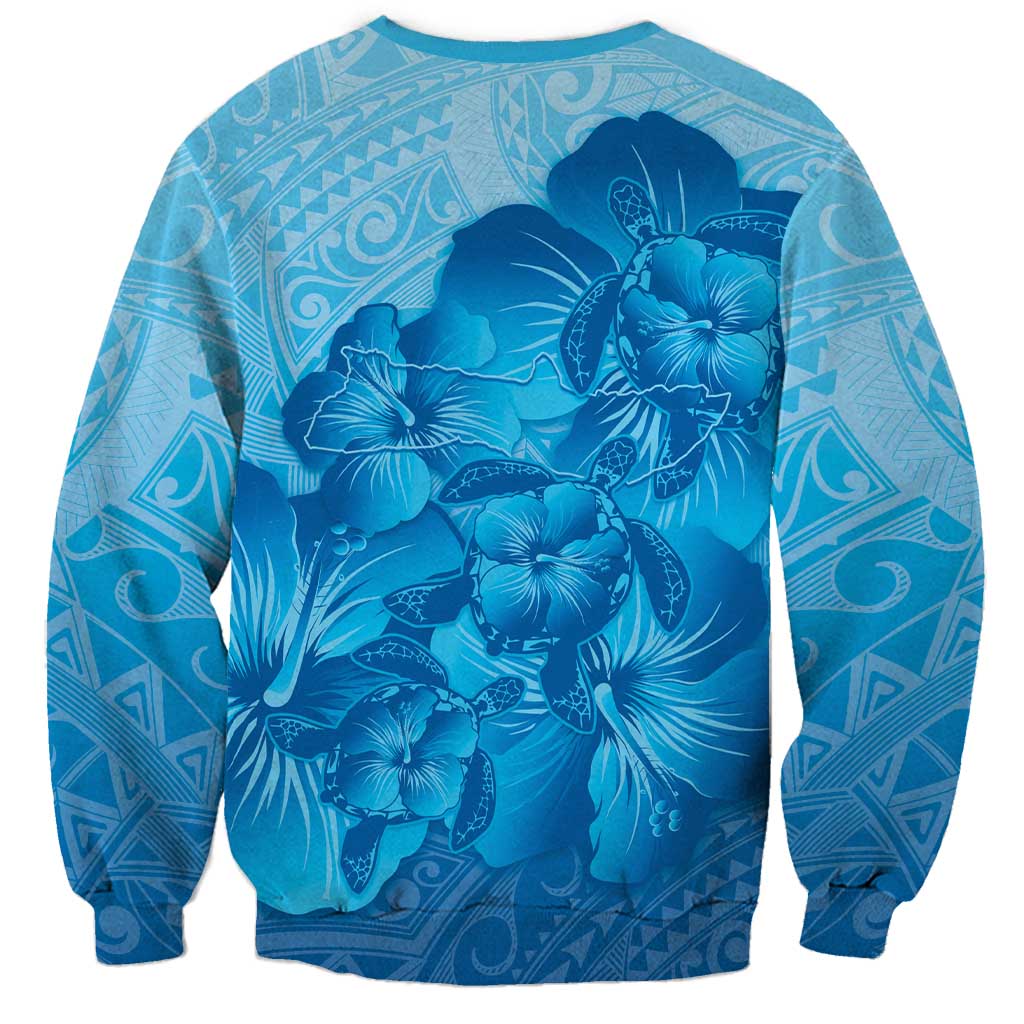 Aloha Hawaii Molokai Island Sweatshirt Hibiscus Tribal Honu Hawaiian Tattoo LT14 - Polynesian Pride