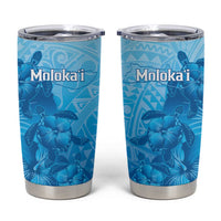 Aloha Hawaii Molokai Island Tumbler Cup Hibiscus Tribal Honu Hawaiian Tattoo