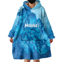 Aloha Hawaii Molokai Island Wearable Blanket Hoodie Hibiscus Tribal Honu Hawaiian Tattoo