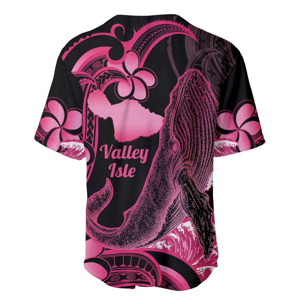 Aloha Hawaii Maui Baseball Jersey Valley Isle Humpback Whale Black LT14 - Polynesian Pride