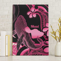 Aloha Hawaii Maui Canvas Wall Art Valley Isle Humpback Whale Black