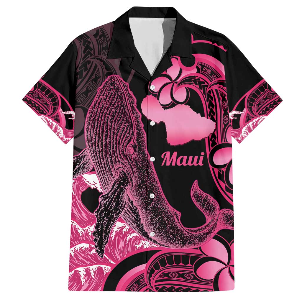 Aloha Hawaii Maui Family Matching Short Sleeve Bodycon Dress and Hawaiian Shirt Valley Isle Humpback Whale Black