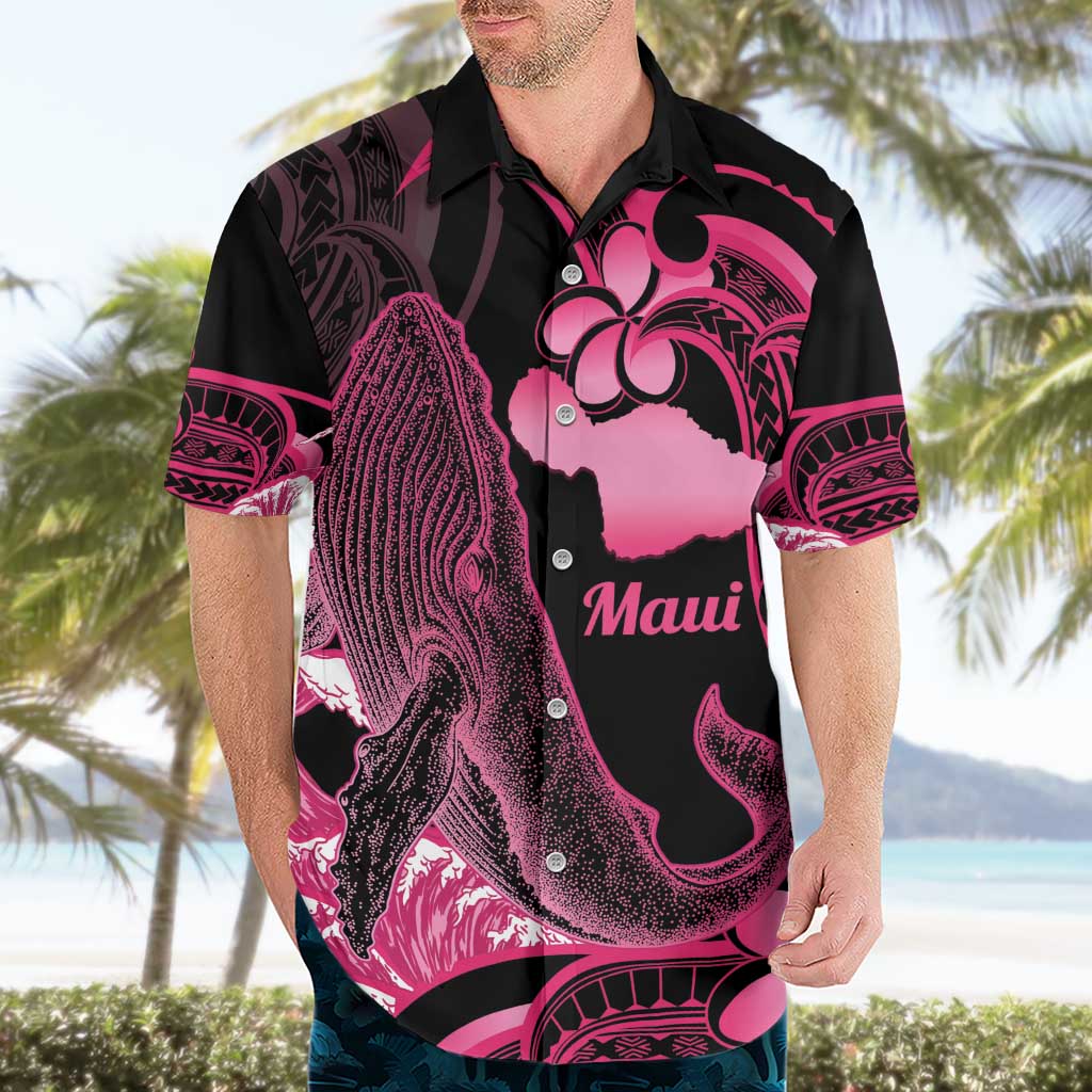 Aloha Hawaii Maui Hawaiian Shirt Valley Isle Humpback Whale Black
